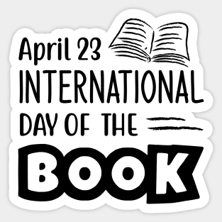 World International Book Day April 23 for Book Lovers Library Reading Sticker